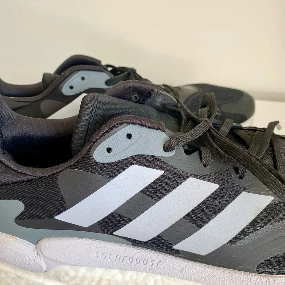 Adidas Solarboost Black and Gray Running Shoes
